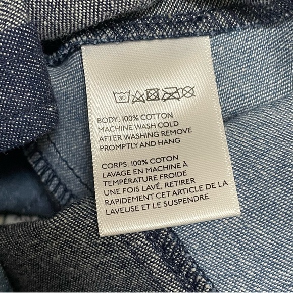 Lykke Wullf Monica Two-Tone Denim Mini Skirt Retro Blue Cotton Sz XS NWT $120 - Picture 6 of 7